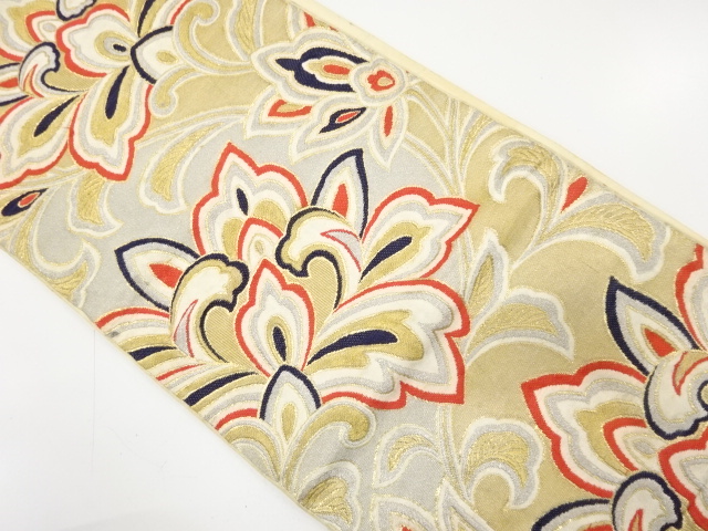 アンティーク　唐花模様織り出し袋帯（材料）